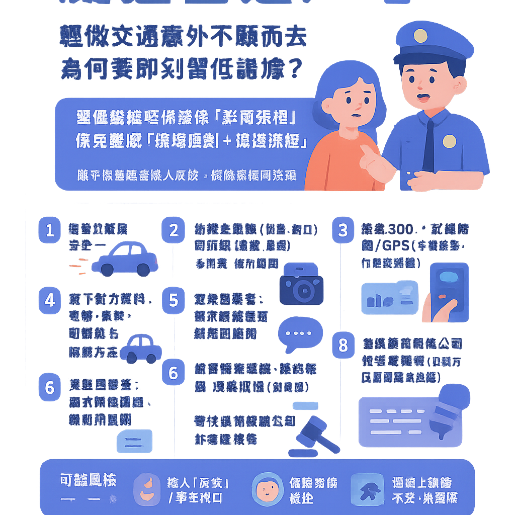 輕微交通意外不顧而去 - 擬控告通知書