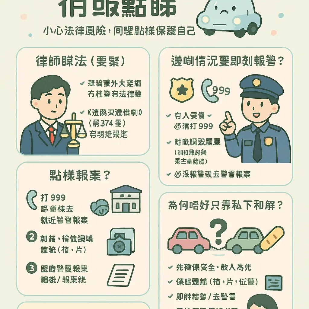 發生交通意外後沒有報案 - 保險公司