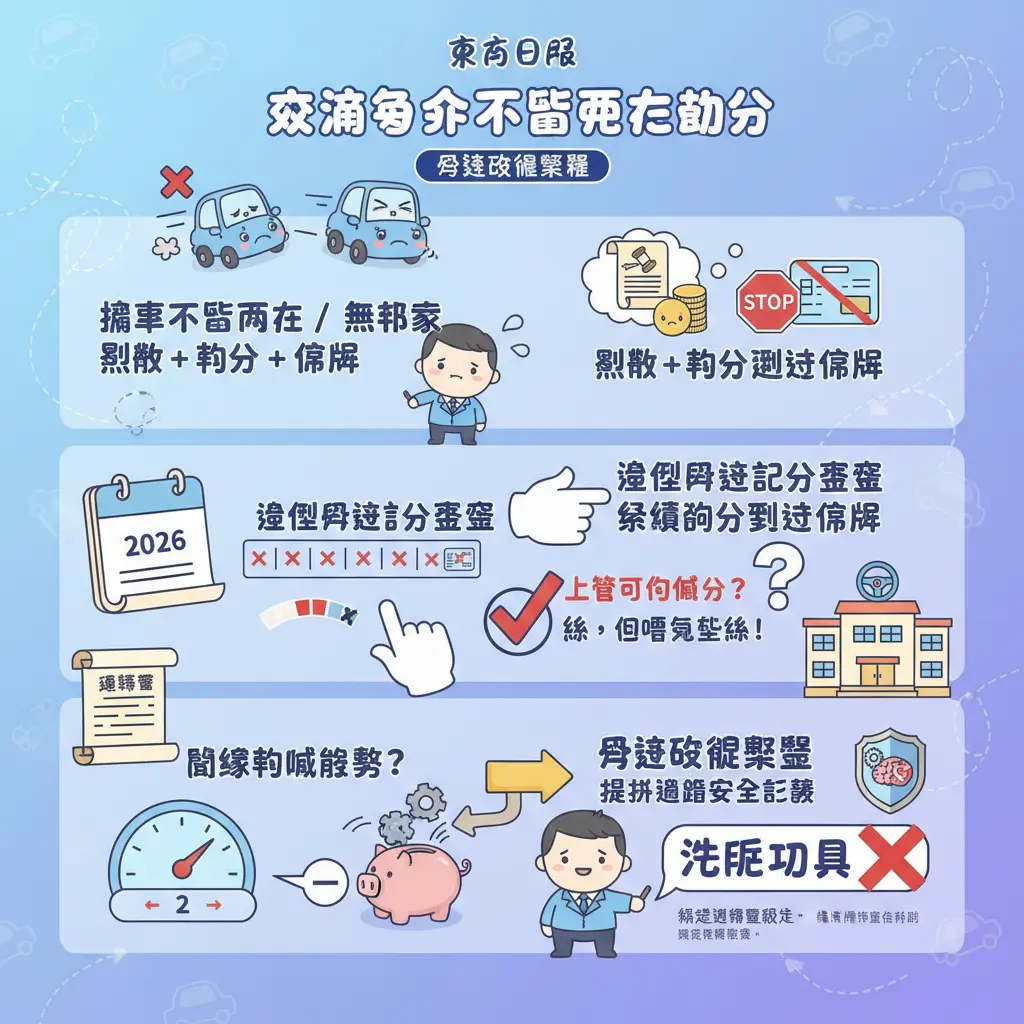 交通意外不顧而去扣分 - 東方日報