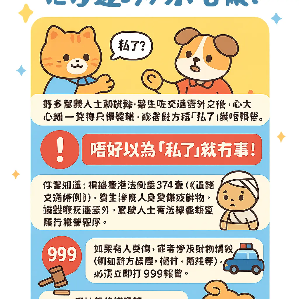 發生交通意外後沒有報案 - 交通意外