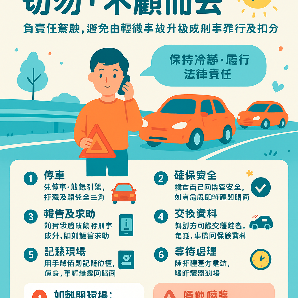 交通意外不顧而去扣分 - 司機