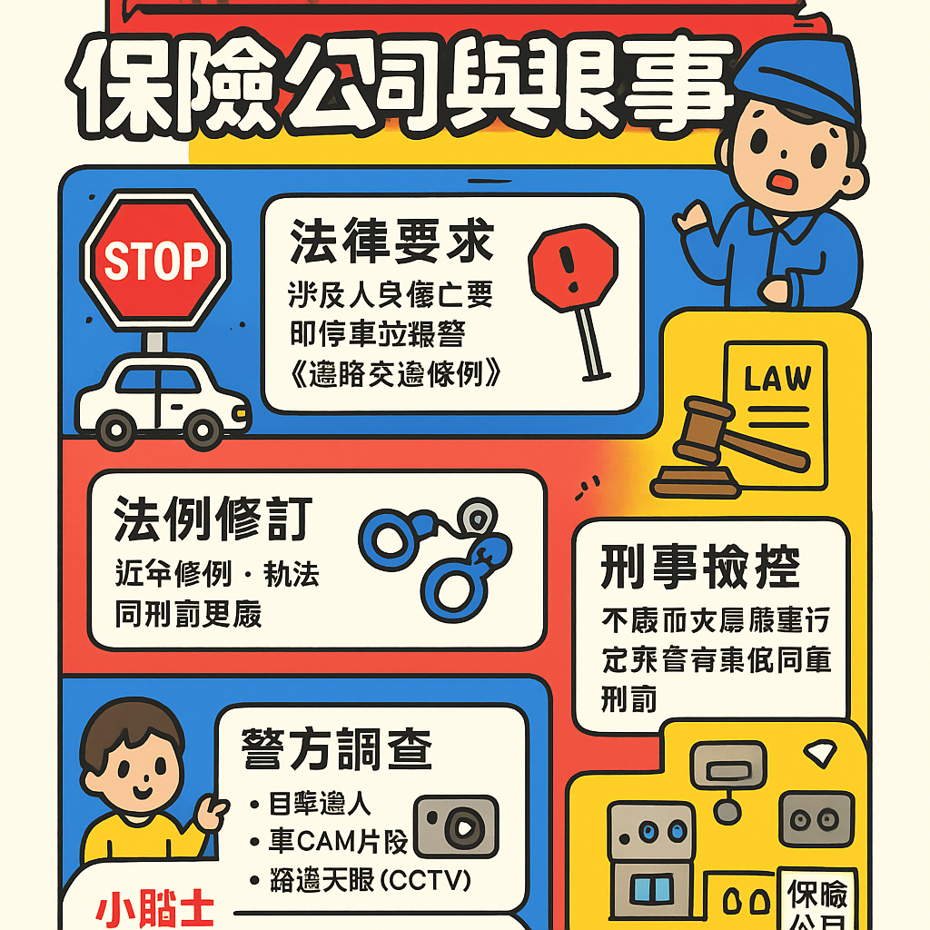 交通意外不顧而去不知情 - 保險公司