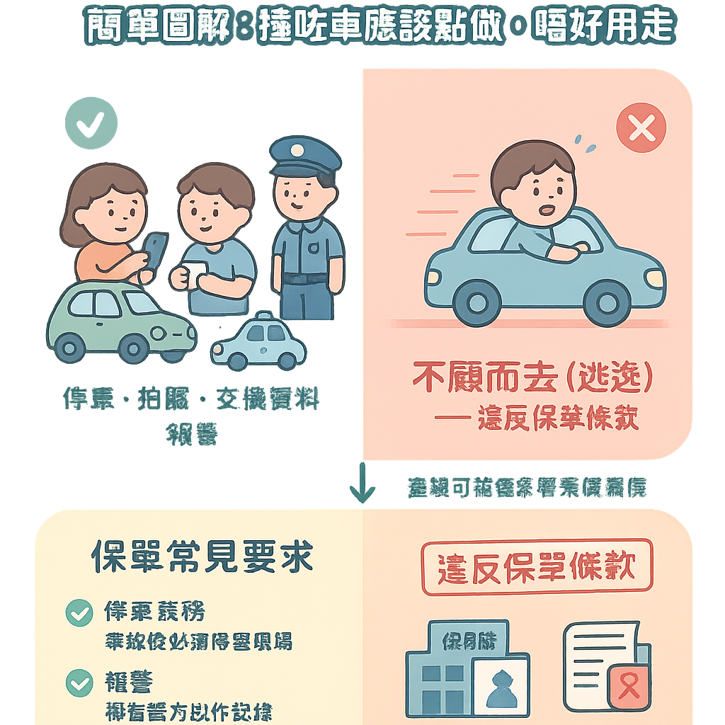 輕微交通意外不顧而去 - 保險公司