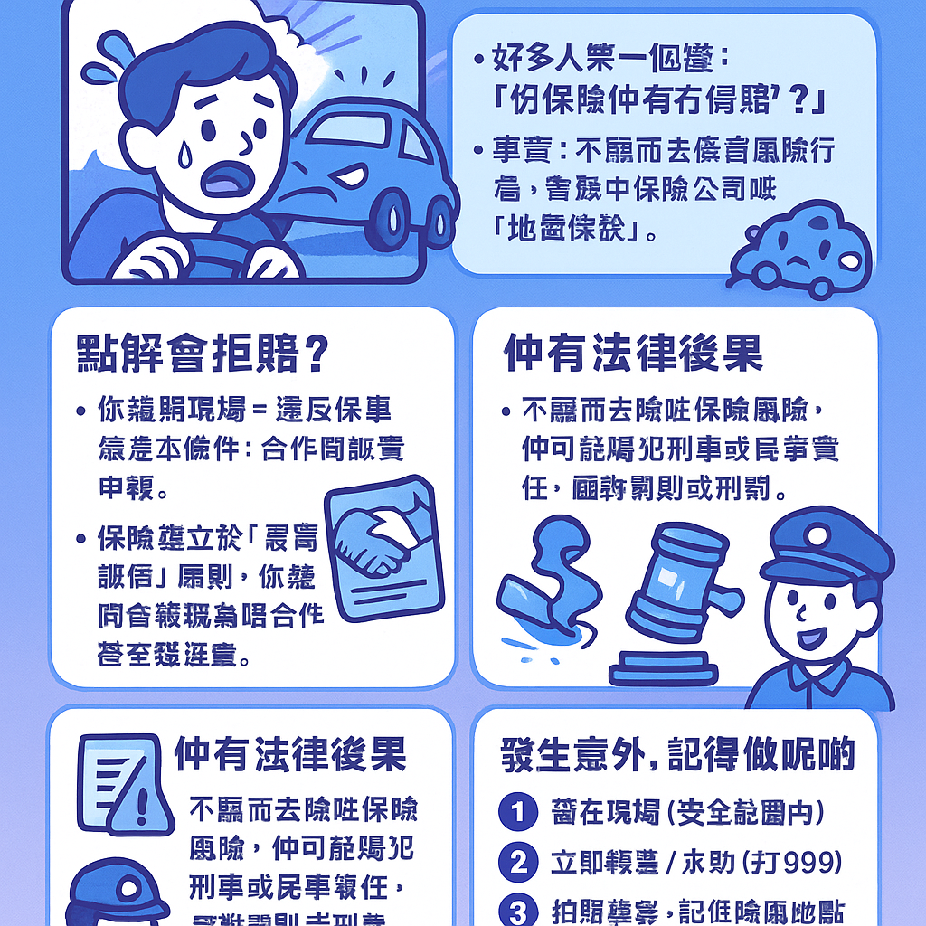 交通意外不顧而去刑罰 - 不顧而去