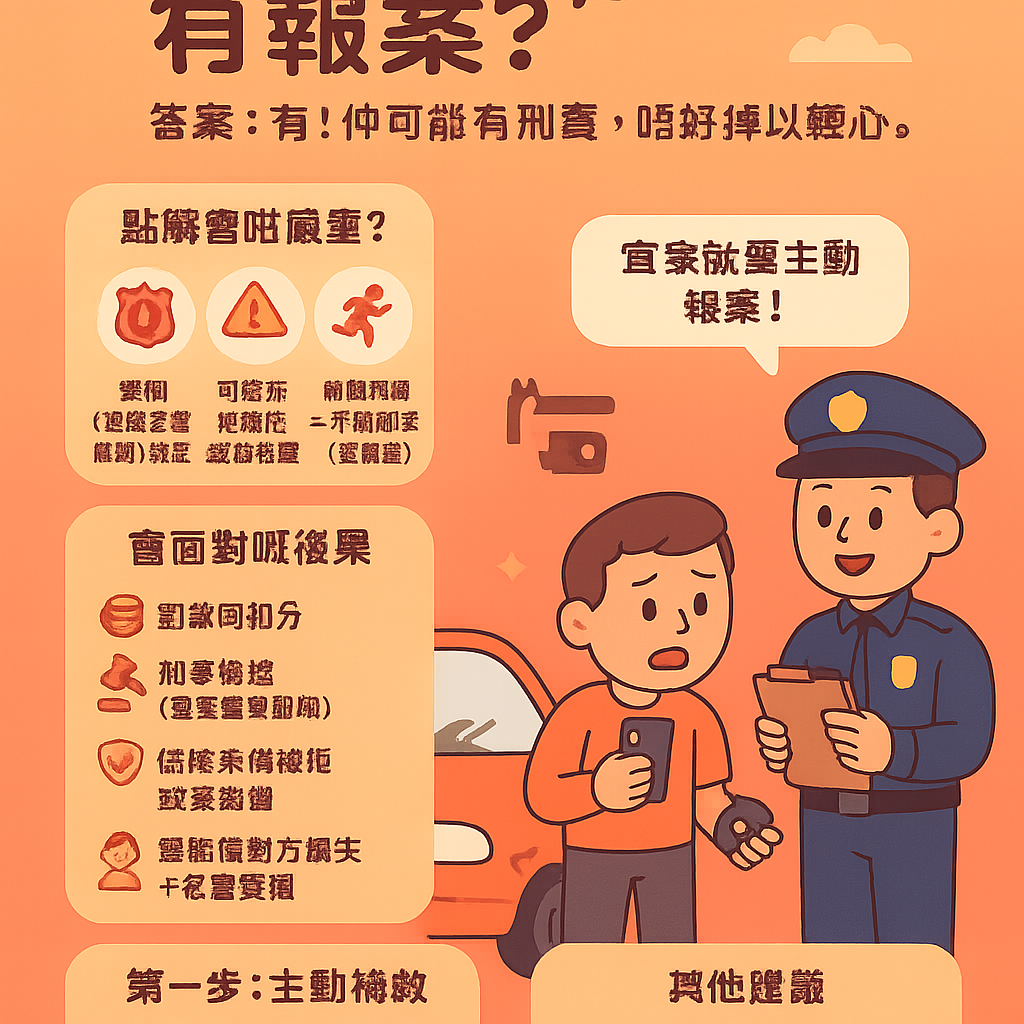 意外後沒有停車及意外後沒有報案 - 罰款